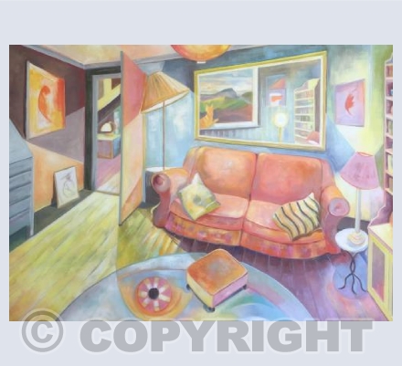 Red sofa