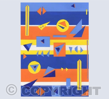 Orange yellow blue sails