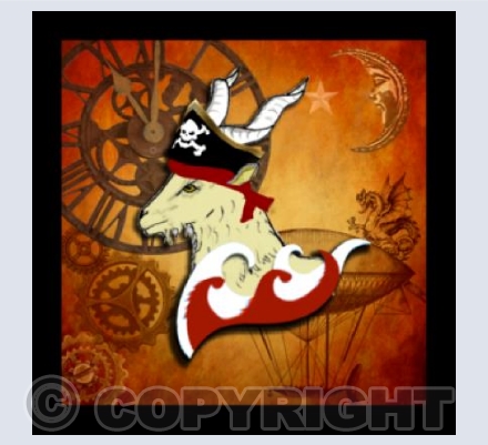 Steampunk Bronze Capricorn