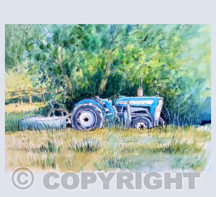 Tractor in the meadow 