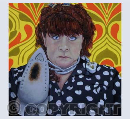 Woman With Soiled Non-Stick Iron