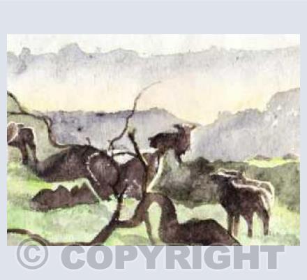 Sheep in a Misty Dawn