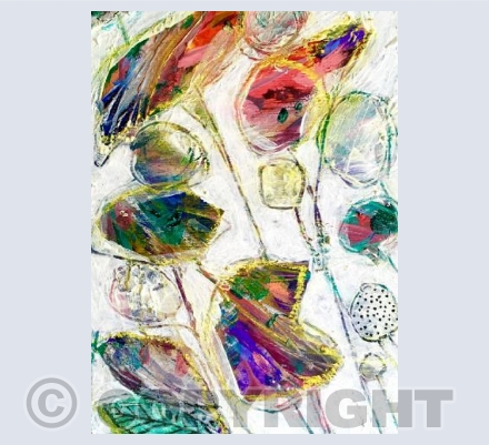 Flowers intuitive painting
