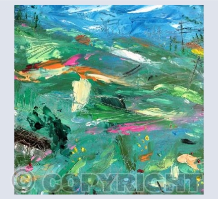 Spring afternoon, emerald fields