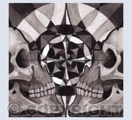 Skull mandala series - Reflection