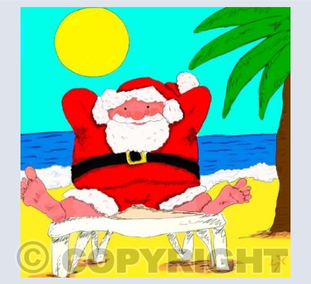 Santa On Holiday
