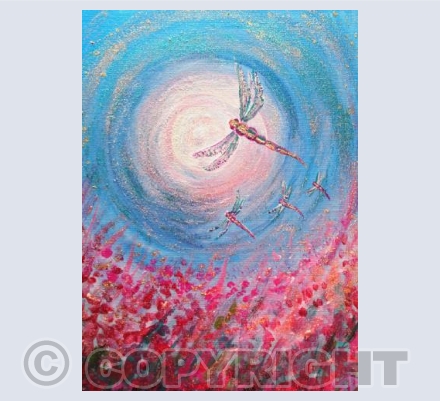 Pink Dragonfly Moon