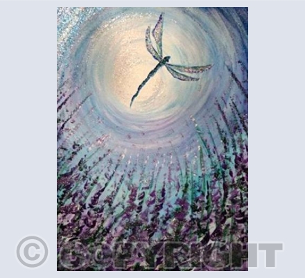 Lavender Dragonfly Moon