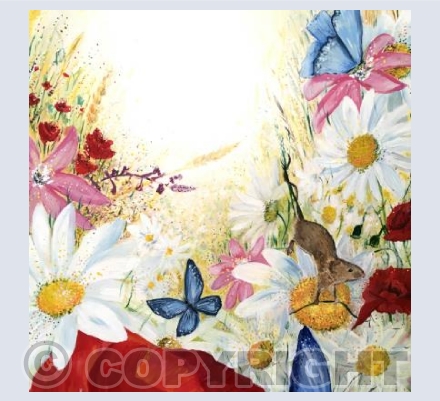 Mouse In Flowers
