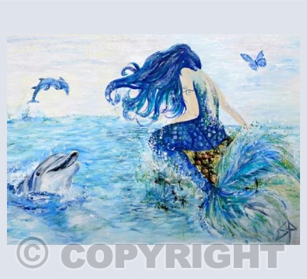 Mermaid and Dolphins