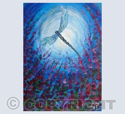 Dark Flower Dragonfly Moon