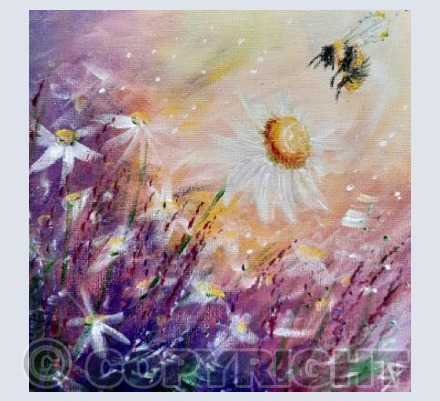 Bee In Daisies