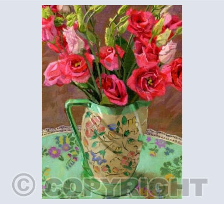 1930s Jug with Lisianthus