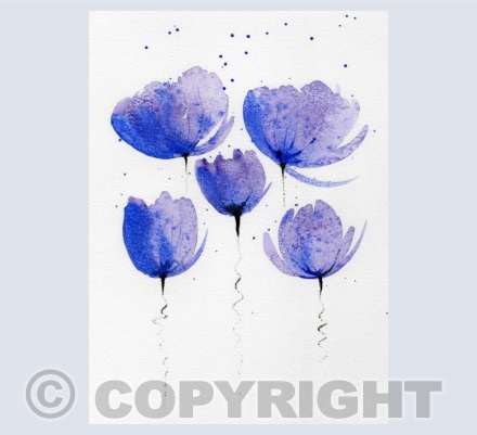 Purple Poppies on a String
