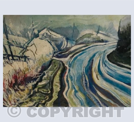 Snow lane in February