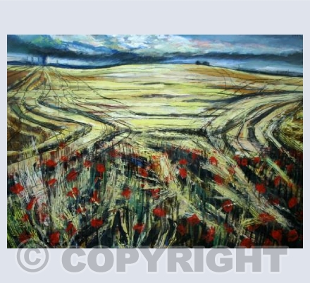 Ripe Corn and Poppies