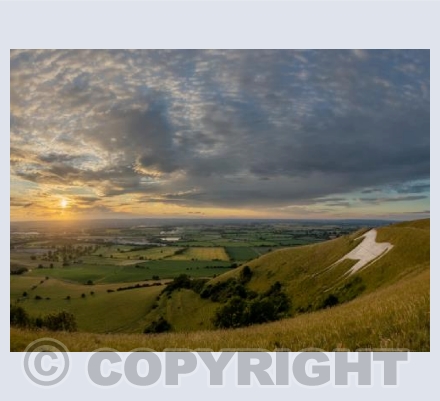 Westbury White Horse at Sunset