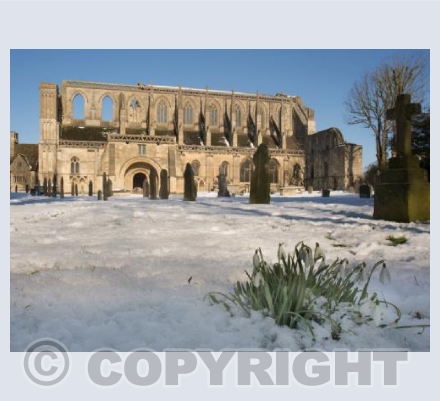 Malmesbury Abbey in Snow
