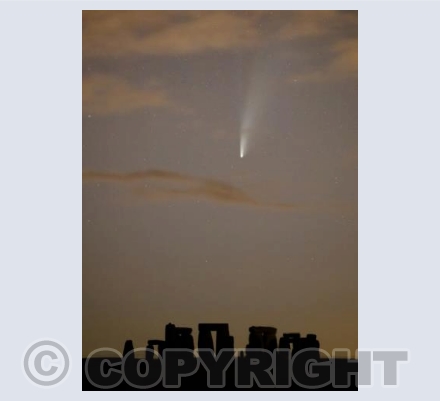 Comet Neowise over Stonehenge