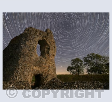 Star Trails over Ludgershall Castle