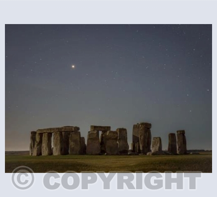 Mars over Stonehenge
