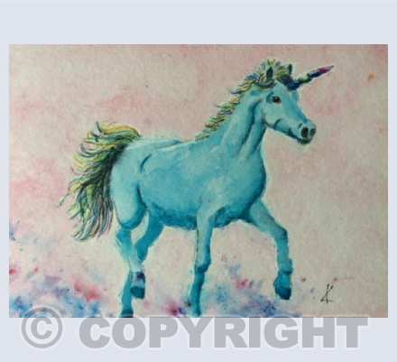 Blue unicorn