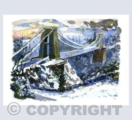 Snow, Sunset, Bridgde