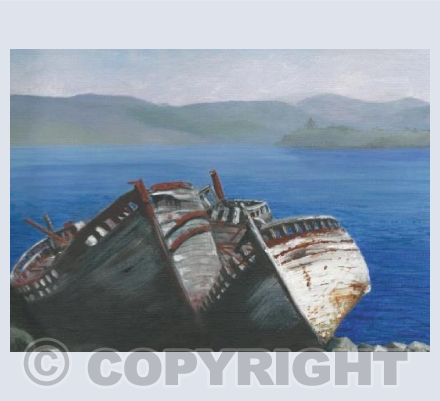 old boats at Salen, Mull