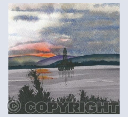 Oil rig on Cromarty Firth