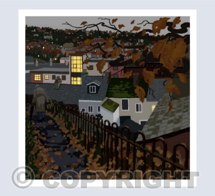 Northernhay Gardens at dusk