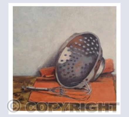 still life with colander