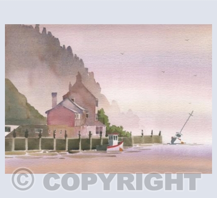 Boats in Axmouth Harbour Seaton