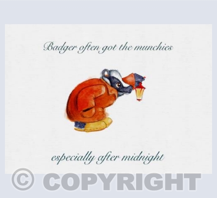 Badger often got the munchies