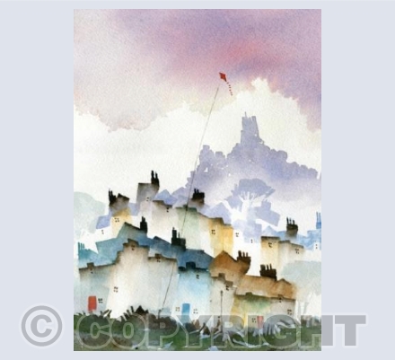 Kite Flying under The Tor