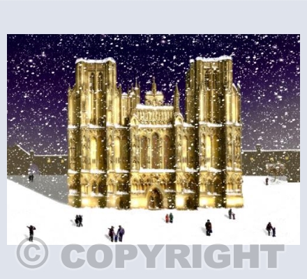 Wells Cathedral Christmas Scene