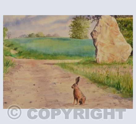 Hare by the Standing Stone
