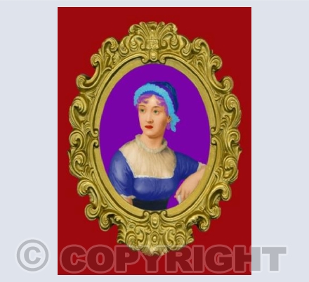 Jane Austen Framed.