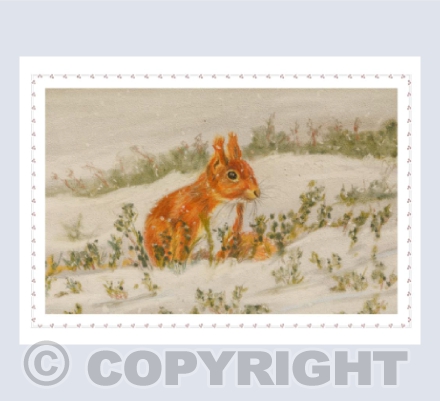 squirrel chrimbo card