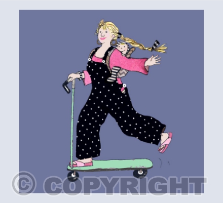two on a scooter