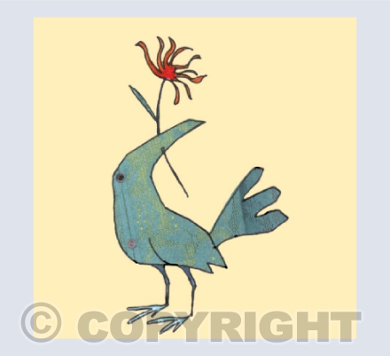 Red Flower Bird