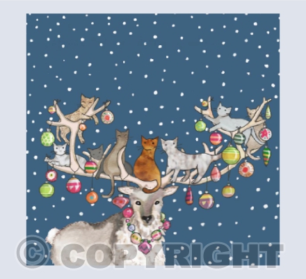 Reindeer cats christmas
