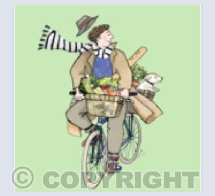 cycling on green