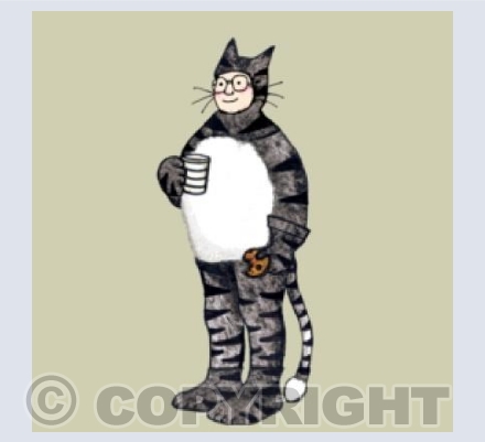 Catman on grey