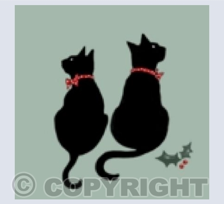 Two Christmas cats