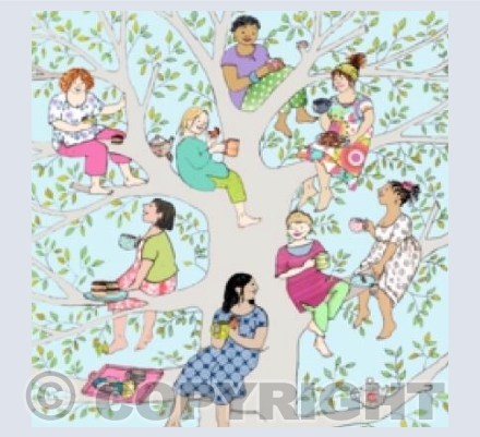 Tree Ladies Blue