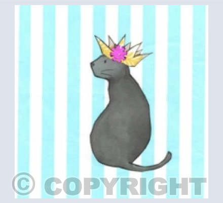Party hat cat stripe