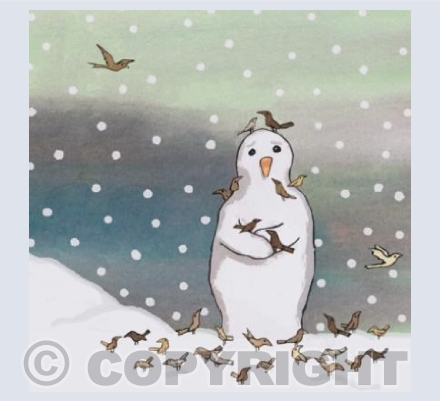 Birds in the snow