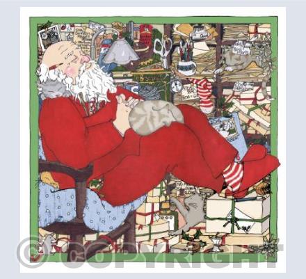 Snoozing Santa
