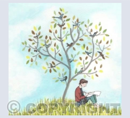 Under a tree