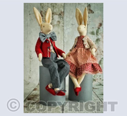 Hares in Red